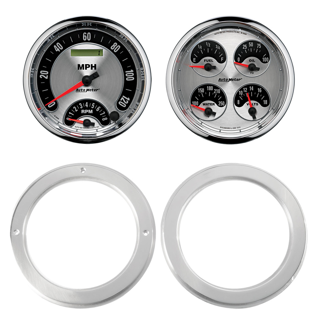 2 Gauge Direct Fit Dash Kit, Chevy Truck 54-55, 2 Gauge,  American Muscle