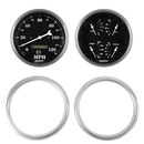 2 Gauge Direct Fit Dash Kit, Chevy Truck 47-53, 2 Gauge,  Old Tyme Black