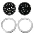 2 Gauge Direct Fit Dash Kit, Chevy Truck 54-55, 2 Gauge,  Old Tyme Black