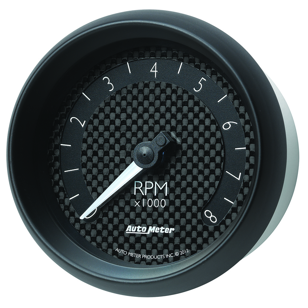 3-3/8" In-Dash Tachometer, 0-8,000 Rpm, Gt