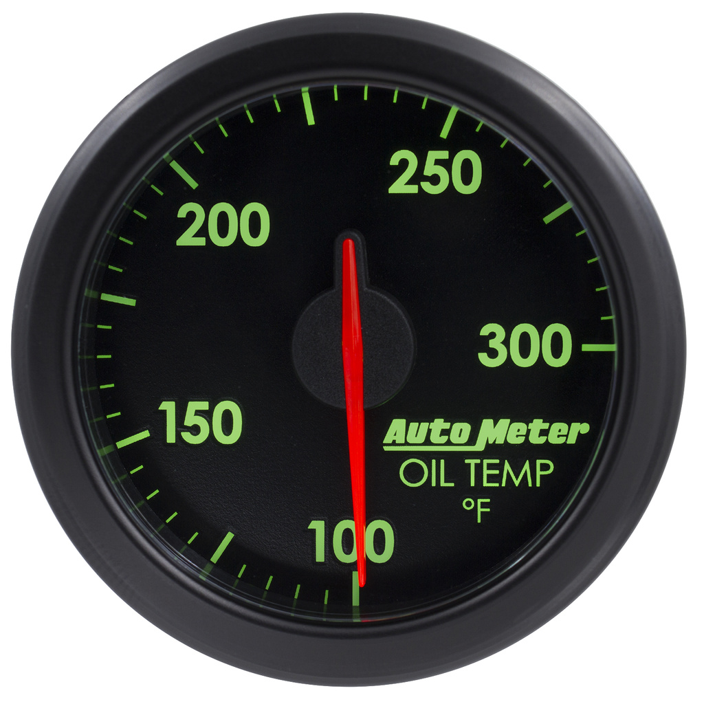 2-1/16" Oil Temp, 100-300`F, Airdrive, Black