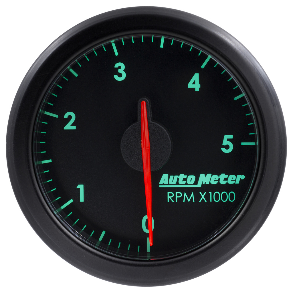 2-1/16" Tach, 0-5,000 Rpm, Airdrive, Black