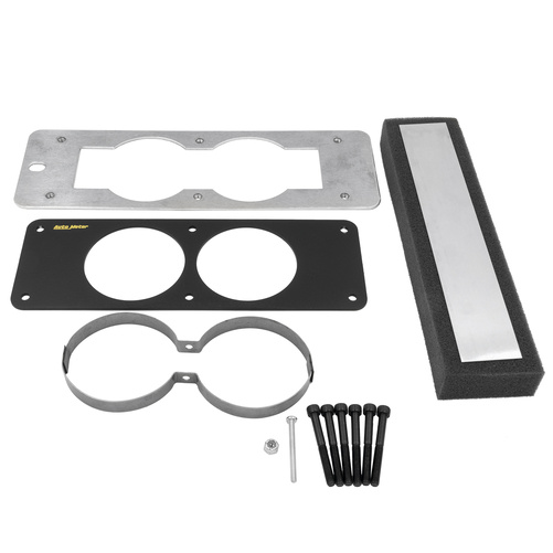 Gauge Cage, Dual, 2-5/8", Black, Mustang 87-93 Fox
