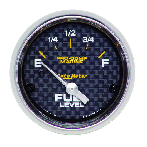 2-1/16" Fuel Level, 240-33 Ω, Marine Carbon Fiber