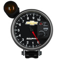 5" Tachometer, 0-10,000 Rpm, Pedestal W/ Ext. Shift-Lite, Chevy Gold Bowtie