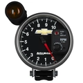 5" Tachometer, 0-10,000 Rpm, Pedestal W/ Ext. Shift-Lite, Chevy Gold Bowtie
