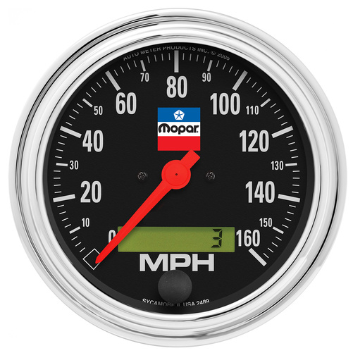 3-3/8" Speedo, 160 Mph, In-Dash, Lcd, Elec, Mopar Classic