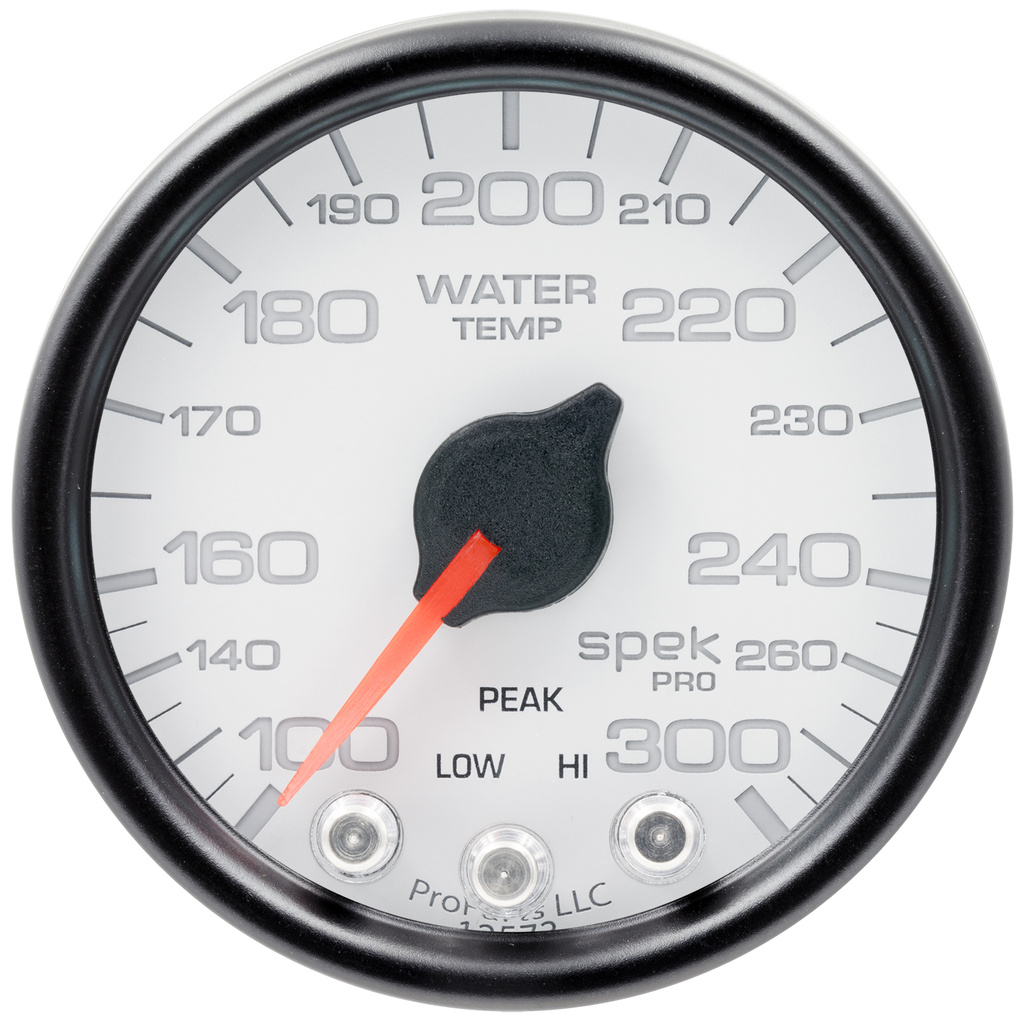 2-1/16" Water Temperature, 100-300 °F, Spek-Pro, White/Black