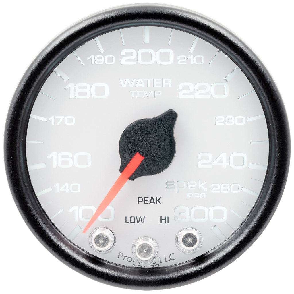2-1/16" Water Temperature, 100-300 °F, Spek-Pro, White/Black