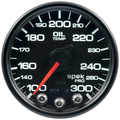 2-1/16" Oil Temperature, 100-300 °F, Spek-Pro, Black/Black, Ecu