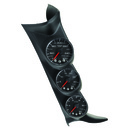 Pillar Kit, 0-35 Psi/0-2000 °F/100-300 °F, 01-07 Gm Full-Size Truck, W/O Speaker, Spek-Pro, Black Dial, Black Bezel, Flat Antiglare Lens