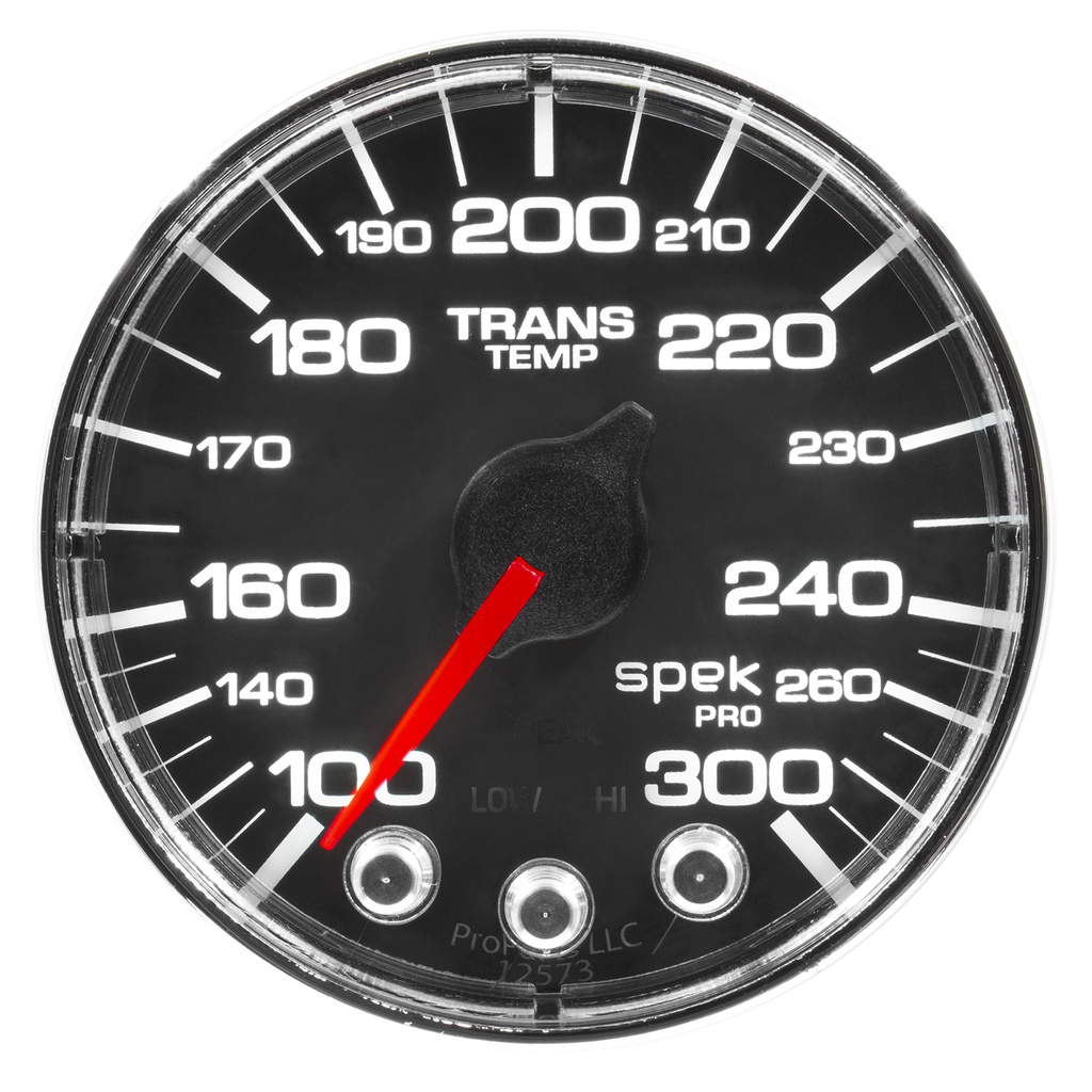 2-1/16" Water Temperature, 100-300 °F, Spek-Pro, Black/Chrome