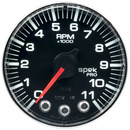2-1/16" In-Dash Tachometer, 0-11,000 Rpm, Spek-Pro, Black/Chrome