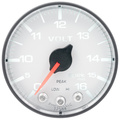 2-1/16" Voltmeter, 0-16v, Spek-Pro, White/Black