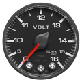 2-1/16" Voltmeter, 0-16v, Spek-Pro, Black/Black