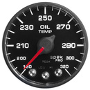 2-1/16" Oil Temperature, 180-320 °F, Spek-Pro, Black/Black, Ecu