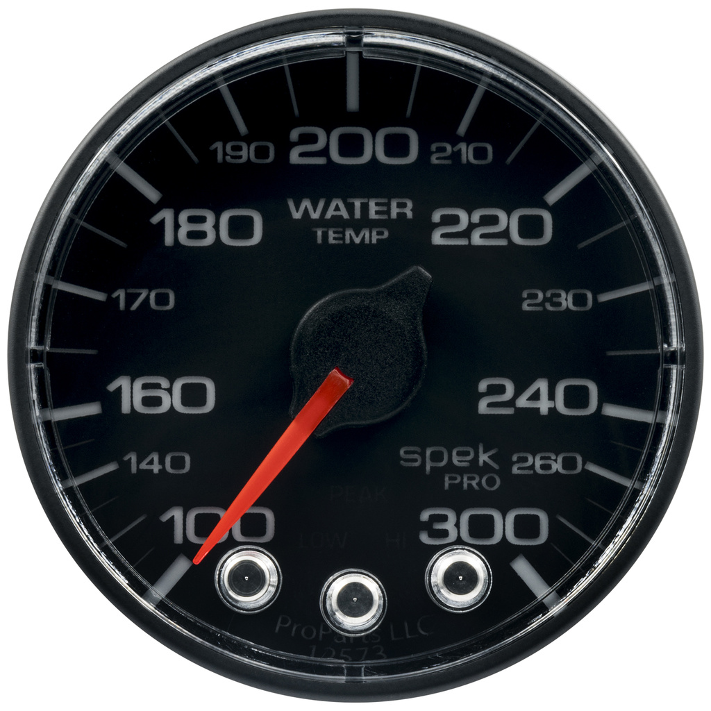 2-1/16" Water Temperature, 100-300 °F, Spek-Pro, Black/Black