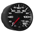2-1/16" Oil Pressure, 0-120 Psi, Spek-Pro, Black/Black, Ecu