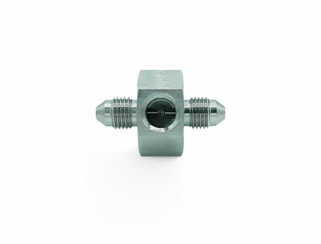 Inline brake pressure switch adapter AN3 Male / 1/8 NPT Female