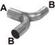 T-pipe 63,5x50,8 SS