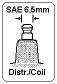 Spark plug boot 90° SAE 6,5mm