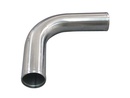 90° aluminum tube 2" Polished