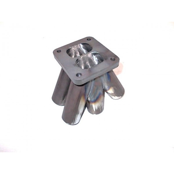 Merge collector 6cyl mild Steel straight - T4 twin-entry