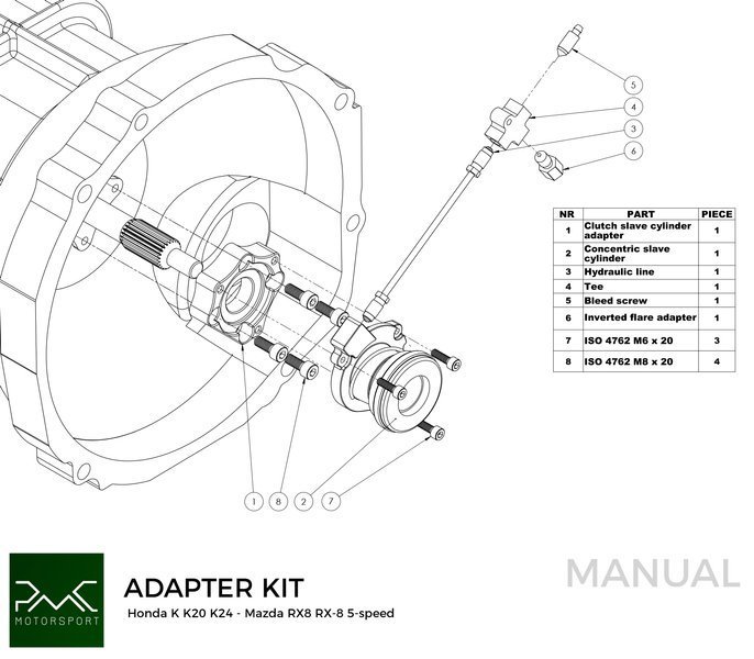 PMC Flywheel Honda K - Mazda RX8 5-speed