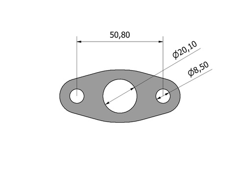 Exhaust flange Mercedes OM605 - 10mm